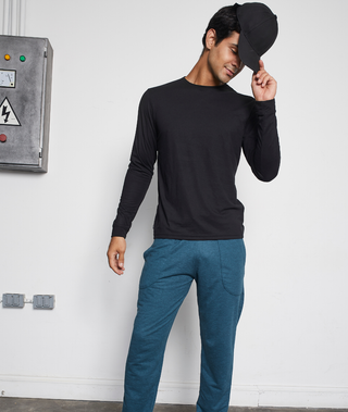 Polo Manga Larga Ligero El Esencial - Negro