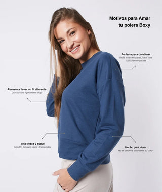 Polera Corta Boxy Manga Larga