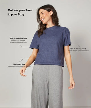 Polo Boxy Manga Corta