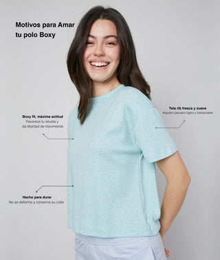 Polo Boxy Manga Corta