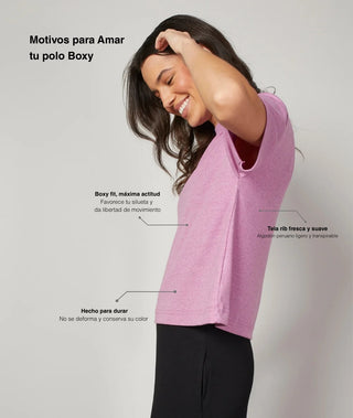 Polo Boxy Manga Corta