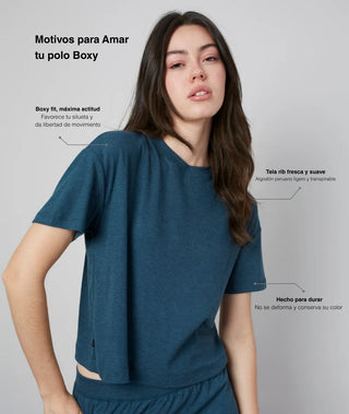 Polo Boxy Manga Corta