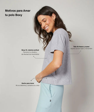 Polo Boxy Manga Corta